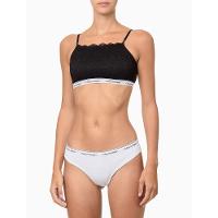 Kit 3 Calcinhas Fio Dental Mini Modern Cotton Calvin Klein Underwear - Branco/Azulmedio/Preto