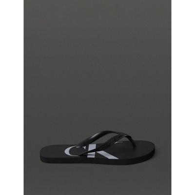 Chinelo Masculino Logo Corrido Calvin Klein Jeans - Preto