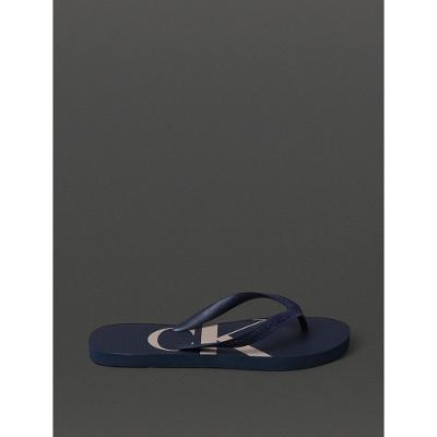 Chinelo Masculino Logo Corrido Calvin Klein Jeans - Marinho