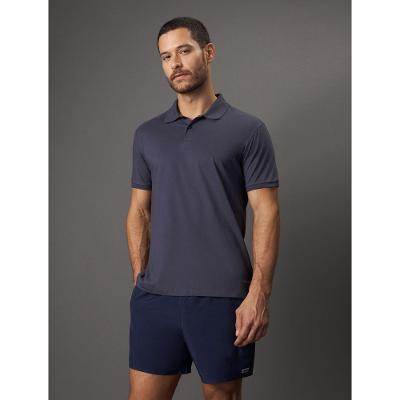 Camiseta Polo Masculina Gola Retilínea Calvin Klein - Azul Marinho