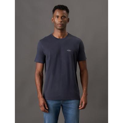 Camiseta Masculina Básica Estampa Logo Reissue No Peito Calvin Klein Jeans - Azul Marinho