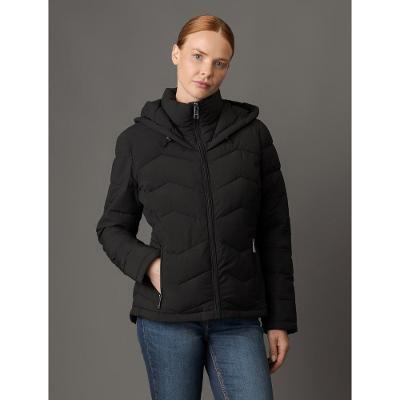 Jaqueta Feminina Matelassê Logo Calvin Klein Jeans - Preto