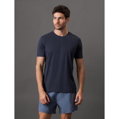 Camiseta Manga Curta Swimwear Logo Costas Calvin Klein Swimwear - Azul Marinho