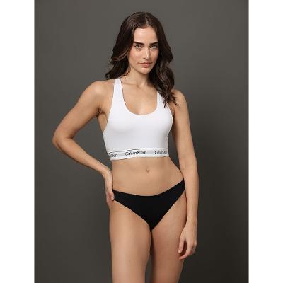 Top Feminino Nadador Básico Elástico Com Logo Underwear Calvin Klein - Branco