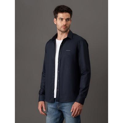 Camisa Masculina Manga Longa Regular Lisa Calvin Klein Jeans - Marinho