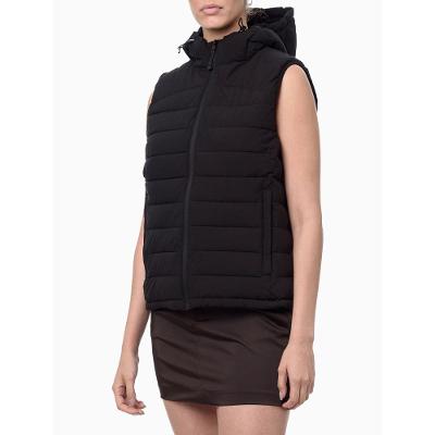 Colete Feminino Matelassê Com Zíper Calvin Klein Jeans - Preto