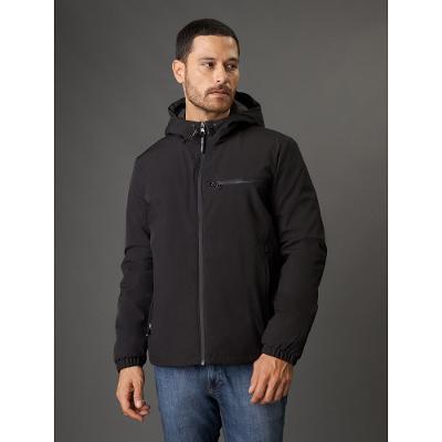 Jaqueta Masculina Capuz e Logo No Peito Calvin Klein Jeans - Preto
