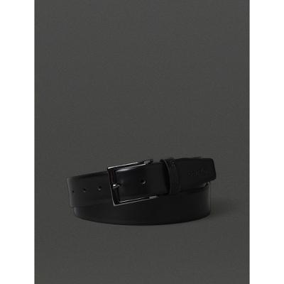 Cinto Masculino Básico de Couro Calvin Klein - Preto