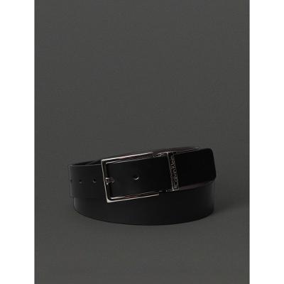 Cinto Masculino de Couro Dupla Face Calvin Klein - Preto