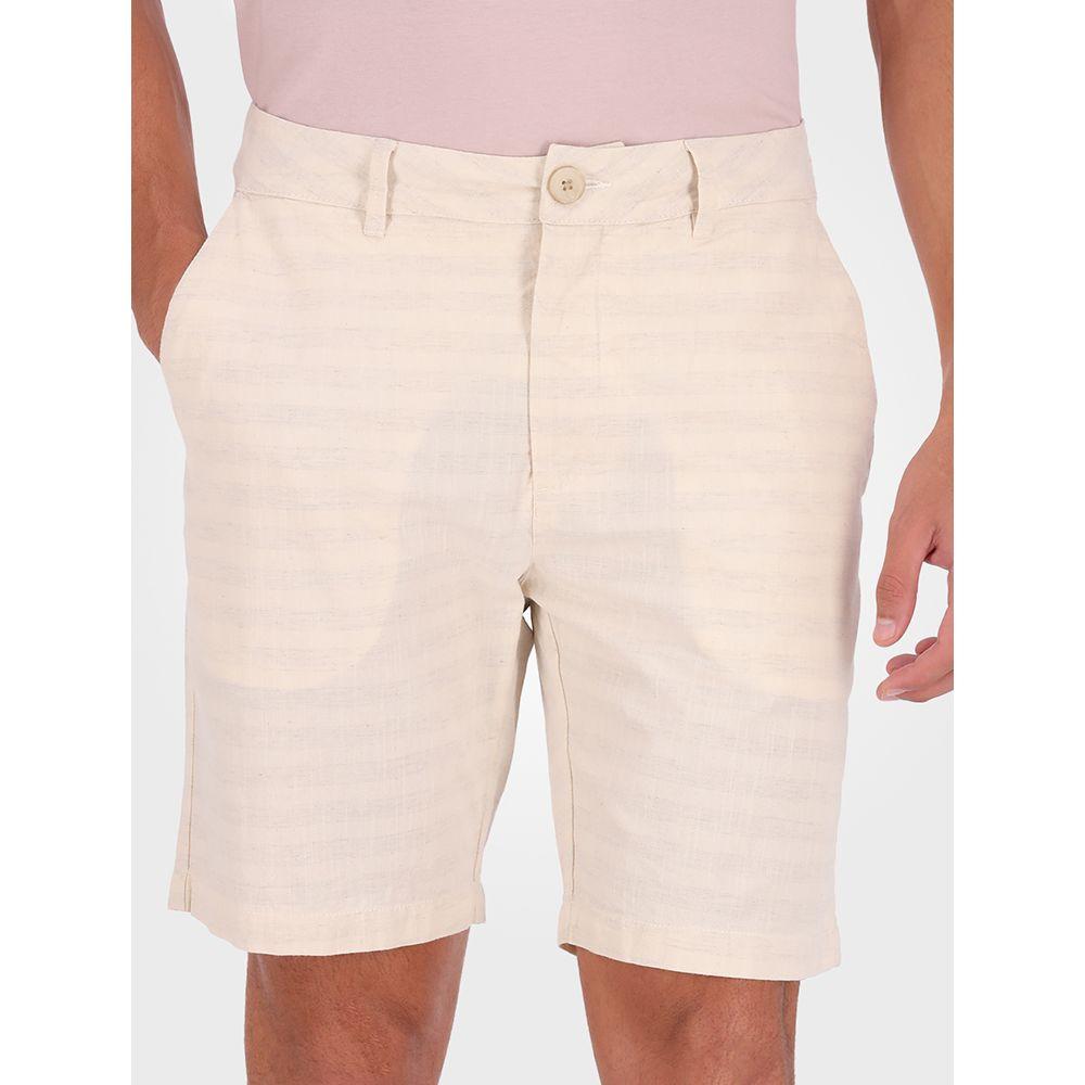 Bermuda Masculina Cotton Stripes Calvin Klein - Off White - 2