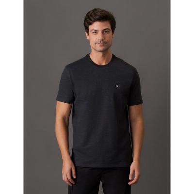 Camiseta Masculina Piquet Pontilhado Calvin Klein Jeans - Preto