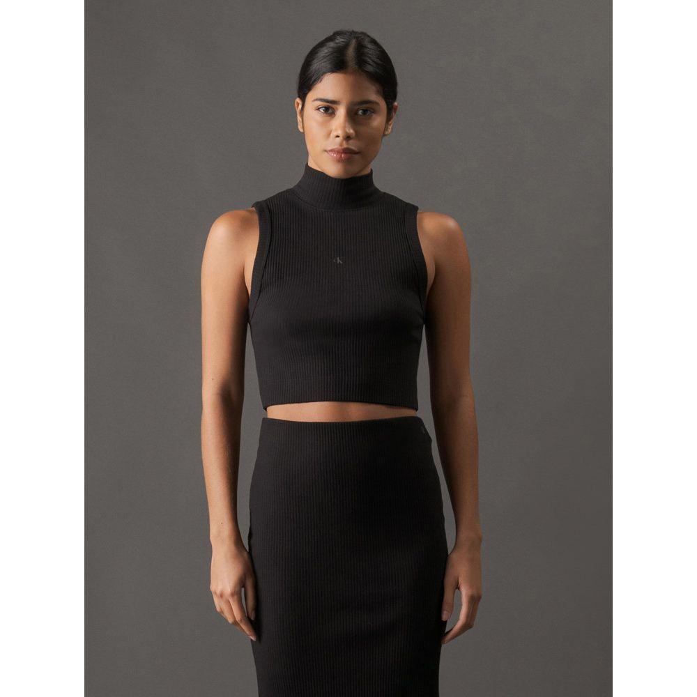 Blusa Feminina Sem Manga em Ribana Calvin Klein Jeans - Preto - 1