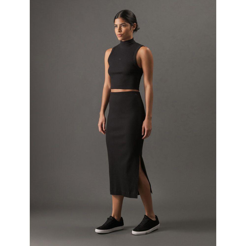 Blusa Feminina Sem Manga em Ribana Calvin Klein Jeans - Preto - 3