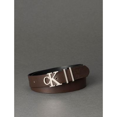 Cinto Feminino Couro Fivela Calvin Klein Jeans - Cafe