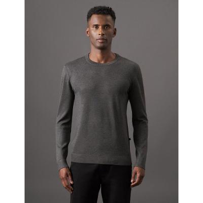 Tricot Masculino Gola Careca Viscose Calvin Klein Jeans - Chumbo