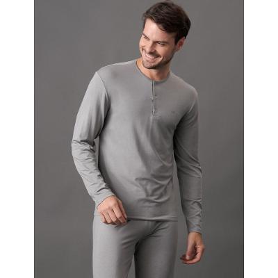 Pijama Masculino Manga Longa e Calça Modal Calvin Klein Underwear - Light Grey