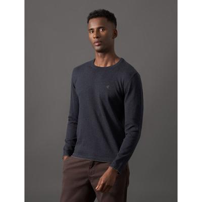 Tricot Masculino Gola Careca Calvin Klein Jeans - Marinho