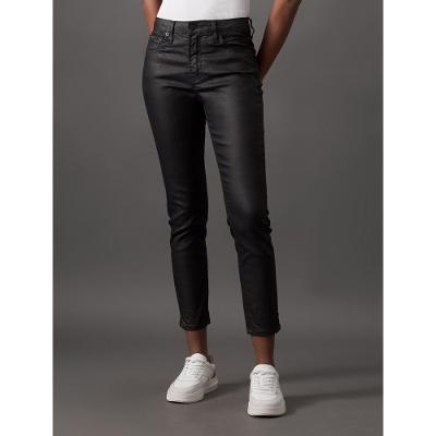 Calça Feminina Color Resinada 5 Pockets Calvin Klein Jeans - Preto