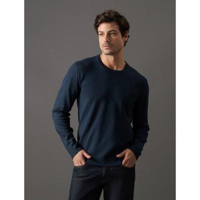 Tricot Masculino Gola Careca Viscose Calvin Klein Jeans - Marinho