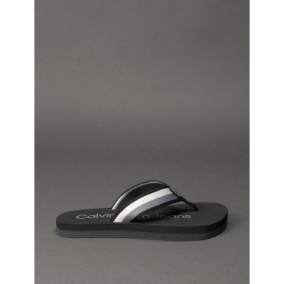 Chinelo Masculino Cadarço Stripe Calvin Klein Jeans - Preto
