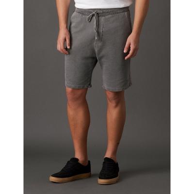 Bermuda Masculina Moletom Monograma Calvin Klein Jeans - Chumbo