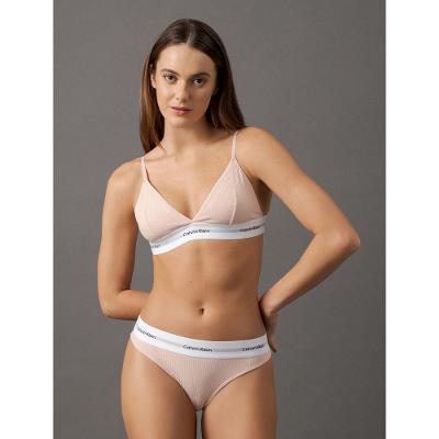 Calcinha Fio Dental Modern Canelada Calvin Klein Underwear - Rosa Claro