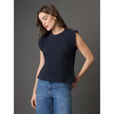Blusa Feminina Fendas Laterais Calvin Klein Jeans - Marinho