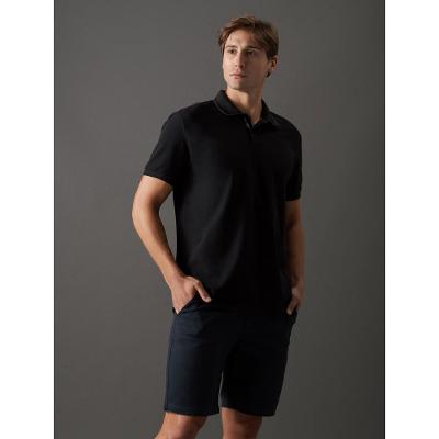 Polo Masculina Regular Manga Curta Calvin Klein Jeans - Preto