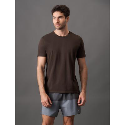 Camiseta Masculina Logo Costas Calvin Klein Swimwear - Cafe