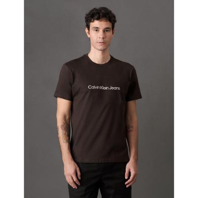 Camiseta Masculina Embossed Calvin Klein Jeans - Cafe