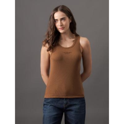 Regata Feminina Relevo Foil Calvin Klein Jeans - Terra