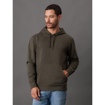 Casaco Masculino Moletom Bordado Capuz Calvin Klein Jeans - Militar