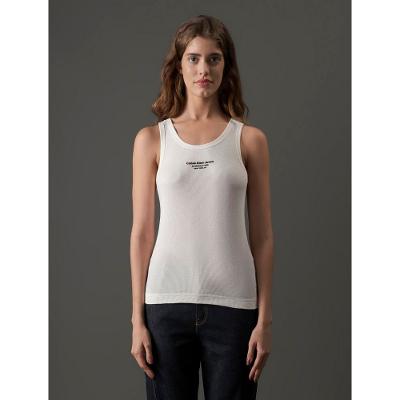 Regata Feminina Relevo Foil Calvin Klein Jeans - Off White