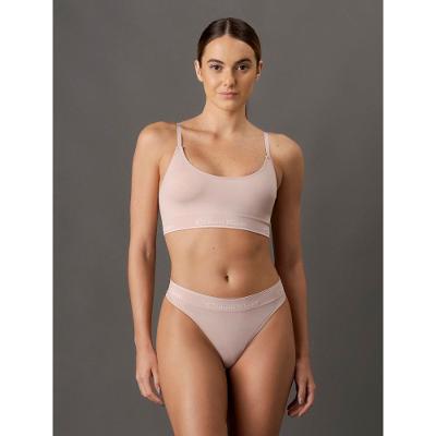 Calcinha Fio Dental Modern Cotton Seamless Calvin Klein Underwear - Rosa Claro