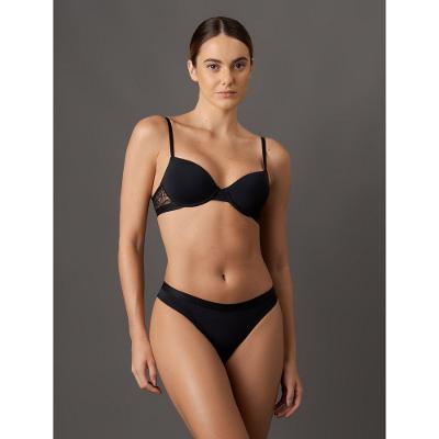 Calcinha Tanga Soft Lace Calvin Klein Underwear - Preto