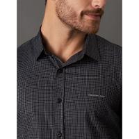 Camisa Masculina Slim Dark Check Calvin Klein Jeans - Preto