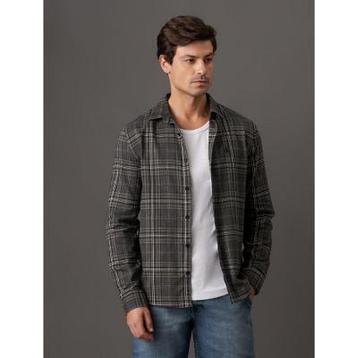 Camisa Masculina Slime Flanela Excl Calvin Klein Jeans - Militar