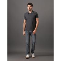Polo Masculina Slim Meio Friso Calvin Klein Jeans - Chumbo - 3