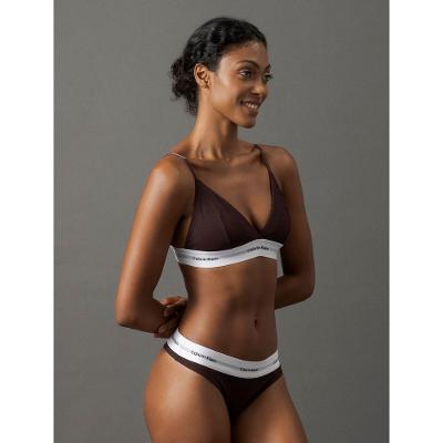 Sutiã Triângulo Modern Canelado Calvin Klein Underwear - Marrom