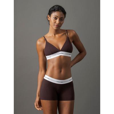 Calcinha Boyshort Modern Canelada Calvin Klein Underwear - Marrom