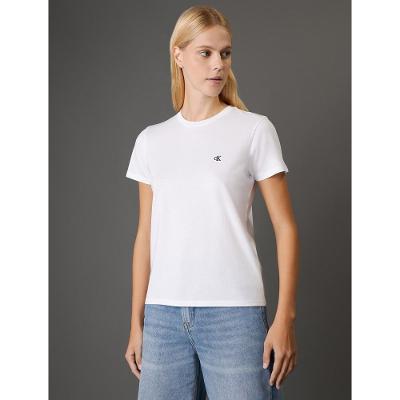 Camiseta Feminina Logo Bordado Calvin Klein Jeans - Branco 2