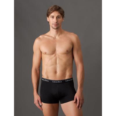 Kit 2 Cuecas Trunk Modern Cotton Calvin Klein Underwear - Preto Com Cinza Claro