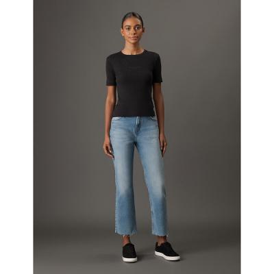 Camiseta Feminina Relevo Foil Calvin Klein Jeans - Preto