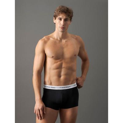 Kit 3 Underwear Low Rise Trunk Classic Cintura Baixa Com Elastano Cueca Calvin Klein - Multicolor
