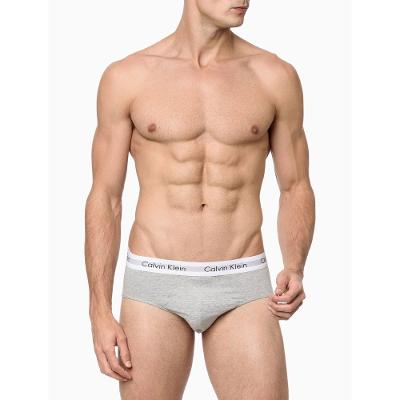 Kit 3 Underwear Brief Clássica Algodão Com Elastano Cintura Baixa Cueca Calvin Klein - Multicolor