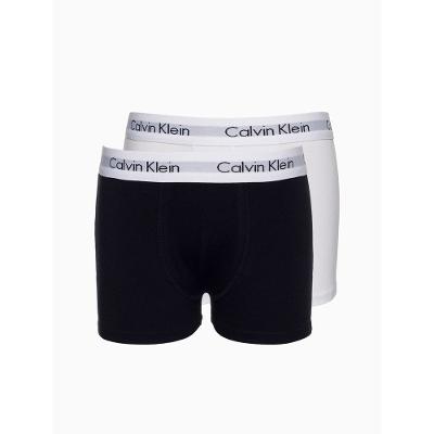 Kit 2 Underwear Trunk Classic Costura Frontal Elástico Preto Cueca Infantil Calvin Klein - Multicolor