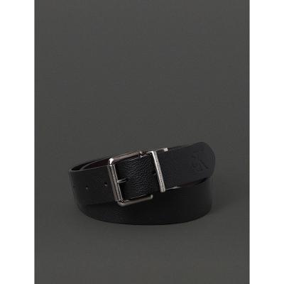 Cinto Masculino de Couro Dupla Face Calvin Klein Jeans - Preto
