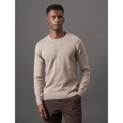 Tricot Masculino Maxi Calvin Klein Jeans - Caqui Medio