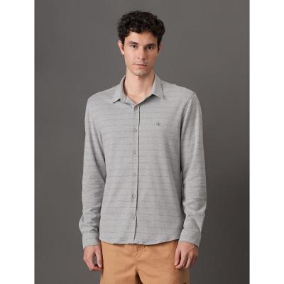 Camisa Masculina Slim Piquet Calvin Klein Jeans - Mescla