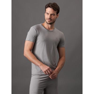 Pijama Masculino Manga Curta e Bermuda Modal Calvin Klein Underwear - Light Grey